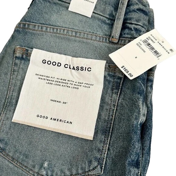 GOOD AMERICAN Good Classic Boot Jeans Size 0/25 Indigo046 gc062t $169 NEW - Picture 9 of 9